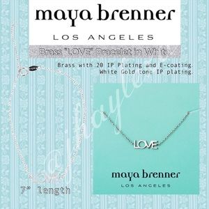 MAYA BRENNER: Brass “LOVE” Bracelet